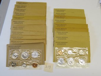 U. S. Treasury Mint Sets, Eleven 1960 And Ten 1961