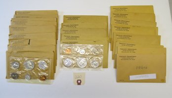 U. S. Treasury Mint Sets, Nine 1962, Five 1963 And Eight Unopened 1964 Sets