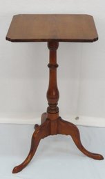 Queen Ann Mahogany Candle Stand With Cut Corner Top