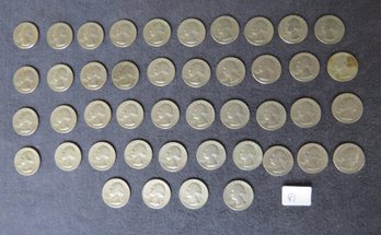 Lot Of 44 Washington Quarters 1965