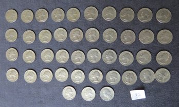 Lot Of 43 Washington Quarters 1965