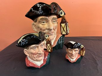 Three (3) Royal Doulton - Night Watchman