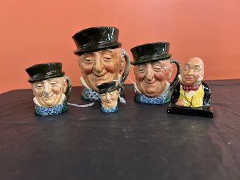 Five (5) Royal Doulton - Mr Micawber