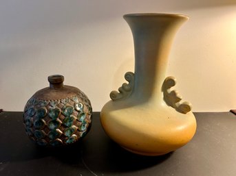 Two Mid Century Pottery Vessels