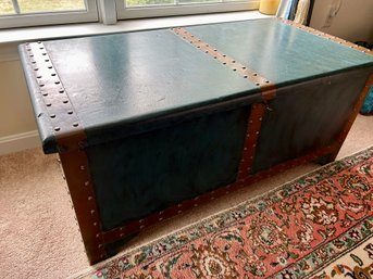 Large Brass Bound Cedar Chest 22x45x19