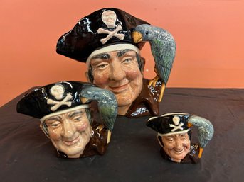 Three (3) Royal Doulton - Long John Silver