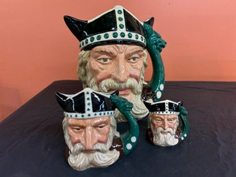 Three (3) Royal Doulton Vikings