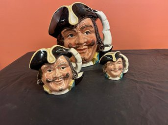 Three (3) Royal Doulton Captain Henry Morgan