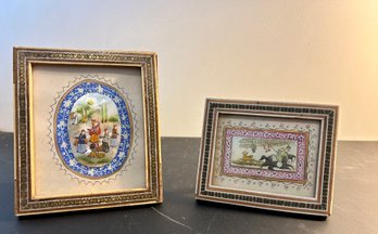 Two Framed Mini Persian Paintings