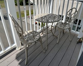 Cast Aluminum Bistro Set - Table 23x27