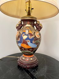 Satsuma Pottery Lamp 12 Inches Tall