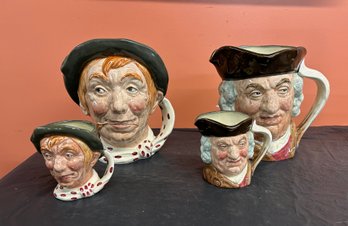 Four (4) Royal Doulton Jugs - (2) Sam Johnson - (2) Jarge