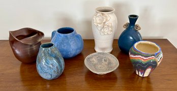 Seven Pcs Modern Pottery