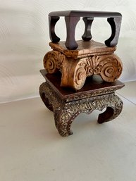 Three Lg Asian Wooden Stands