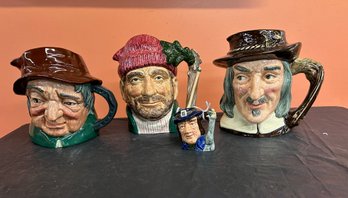 Four (4) Royal Doulton Jugs - Izaak Walton - Lumberjack - Uncle Tom - Gulliver