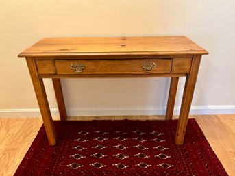 Chippendale Style One Drawer Pine Console Table - 14x39x27