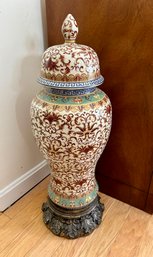 24 Inch Covered Jar With Stand