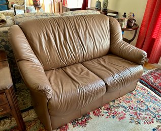 Italian Leather Loveseat - 36x54x34