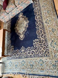 Room Size Persian Carpet Center Medallion Blue Tones 9x12