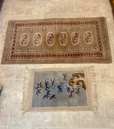 Two Asian Inspired Scatter Rugs