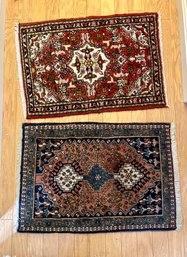 Two Heriz Scatter Rugs 21x31 And 21x30