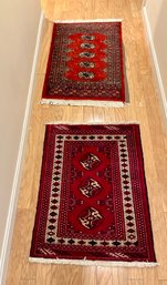 Two Turkish Scatter Rugs - 25x33 - 24.5x37