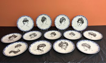 Thirteen (13) Royal  Doulton Gibson Girl Portrait - 9 Inch Plates