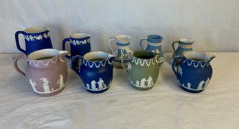 Lot Of Nine (9) Wedgwood Pitchers