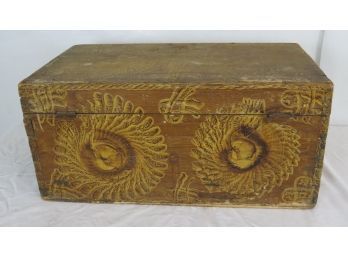 Sponge Decorated Pine Dovetailed Box