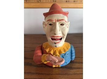 REPRODUCTION METAL MECHANICL CLOWN BANK