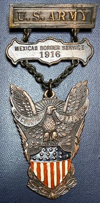 Rare, Historic, 1916 U.S. Army Mexican Border Service Medal, Raid On Columbus New Mexico, Black History