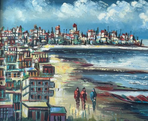 VINTAGE ORIGINAL OIL ON CANVAS, SIGNED, ISRAELI LISTED ARTIST AVIGDOR ARIKHA #5