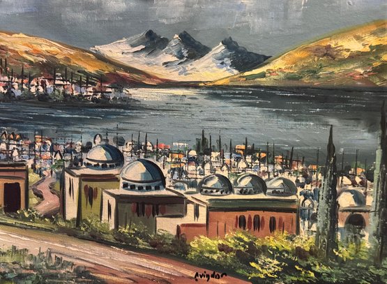 VINTAGE ORIGINAL OIL ON CANVAS, SIGNED,  ISRAELI LISTED ARTIST AVIGDOR ARIKHA #1