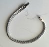 VINTAGE STERLING SILVER MARKED 925-FAS TENNIS BRACELET W/ CUBIC ZERCONIA STONS CZ
