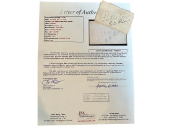 1950'S   Authentic Autograph Pee Wee Reese/Pete Reiser Saks 34th Street Gift Card-JSA-COA