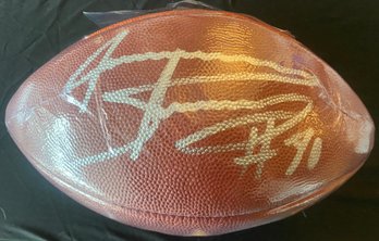 Autographed Official NFL Football 1989-2006, Jeremy Shockey #80 No COA