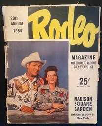 Vintage 1954 29th Annual World's Championship Rodeo Magazine At Madison Square Garden, Official Program Insert