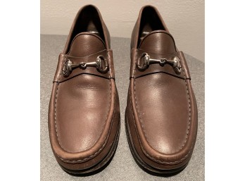 Gucci Brown Leather Shoes Mens Size 42 E