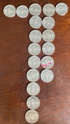 United States 1930s Buffalo Nickels (18 Count)