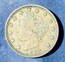 1883 United States Of America Nickel Without Cents VF 20