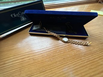 VINTAGE NEW IN BOX 'OLEG CASSINI' WRIST WATCH 1 OF 2