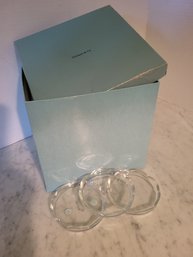 VINTAGE TIFFANY & CO. CRYSTAL COASTERS (SET OF 12, MARKED & SIGNED)