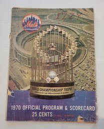 VINTAGE METS 1970 OFFICIAL PROGRAM & SCORECARD