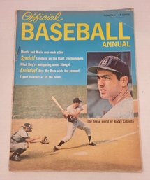 VINTAGE 1962  OFFICIAL BASEBALL ANNUAL -MAGAZINE-NUMBER 1