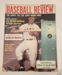 VINTAGE COMPLETE SPORTS BASEBALL REVIEW--SUMMER 1962--VOL 1  NO 4