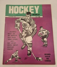 VINTAGE HOCKEY WORLD--NOV 1968--VOL 4  NO 2