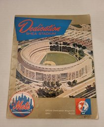 VINTAGE NY METS--SHEA STADIUM DEDICATION MAGAZINE--1964