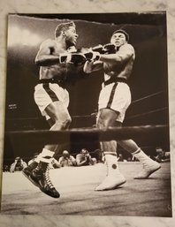 VINTAGE MUHAMMAD   ALI  VS Floyd Patterson 8 X 10 Black & White Glossy Boxing Photo