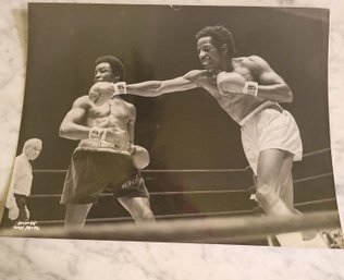 VINTAGE 1976/ SET OF 3 Black & White BOXING PHOTOS BY 'SMOOTH GARY'  IN ORIGINAL ENVELOPE DATED 12/3075