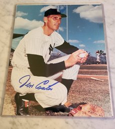 VINTAGE AUTOGRAPHED 8 X10 GLOSSY PHOTOS (2 PHOTOS) --NY YANKEE--JIM COATS